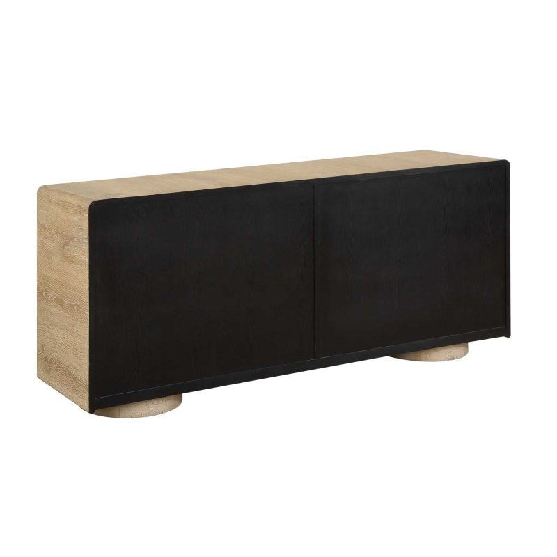 Evanston 4 Door Natural Oak Cabinet - Storage