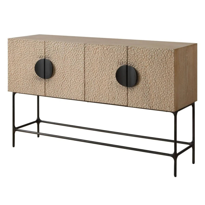 Lunar 4 Door Elm Wood Cabinet - Uttermost - Cabinet by Modest Hut
