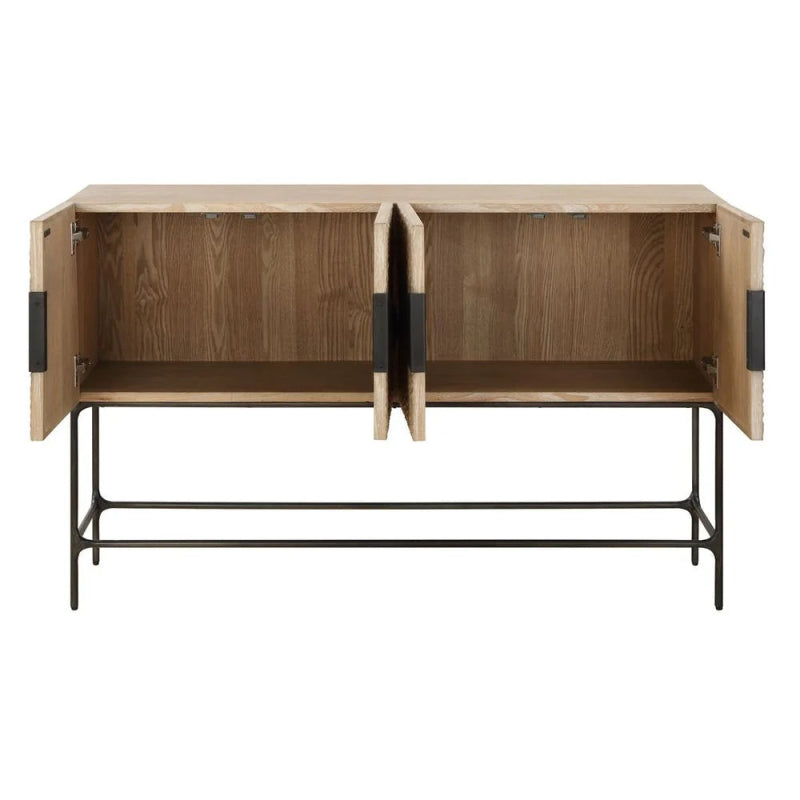 Lunar 4 Door Elm Wood Cabinet - Uttermost - Cabinet by Modest Hut