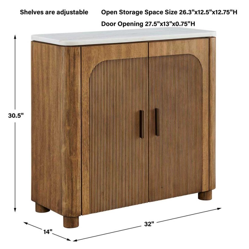 Dimension guide for the Mebarak 2 Door Cabinet