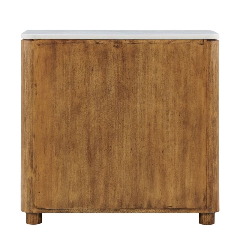Back view of the Mebarak 2 Door Cabinet showing rear construction