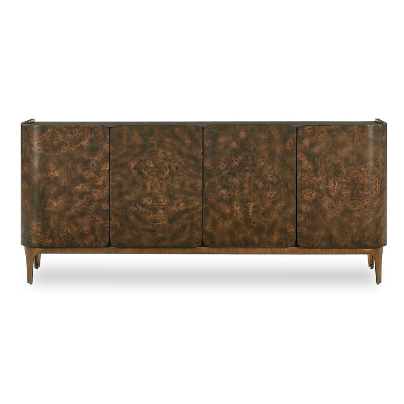 Melbourne Mappa Burl 4-Door Cabinet by Uttermost on a white background