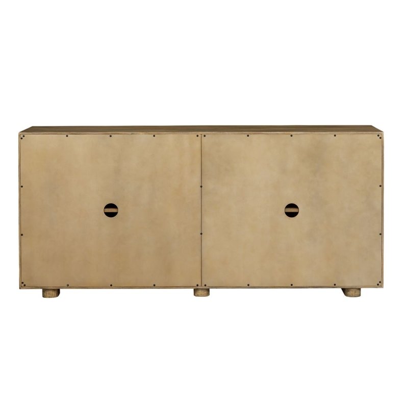 Additional detail view of the Stevenson 4 Door Natural Cabinet