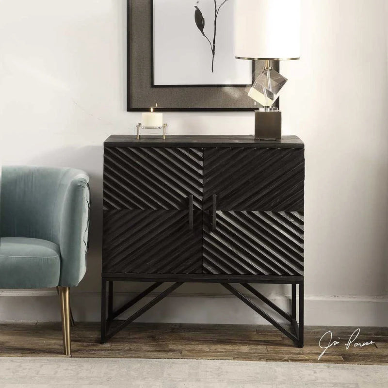 Zadie Chevron Pattern Cabinet - Uttermost - Cabinet by Modest Hut