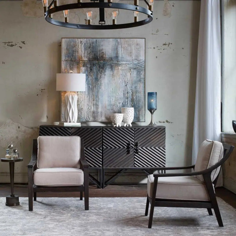 Zadie Chevron Pattern Cabinet - Uttermost - Cabinet by Modest Hut