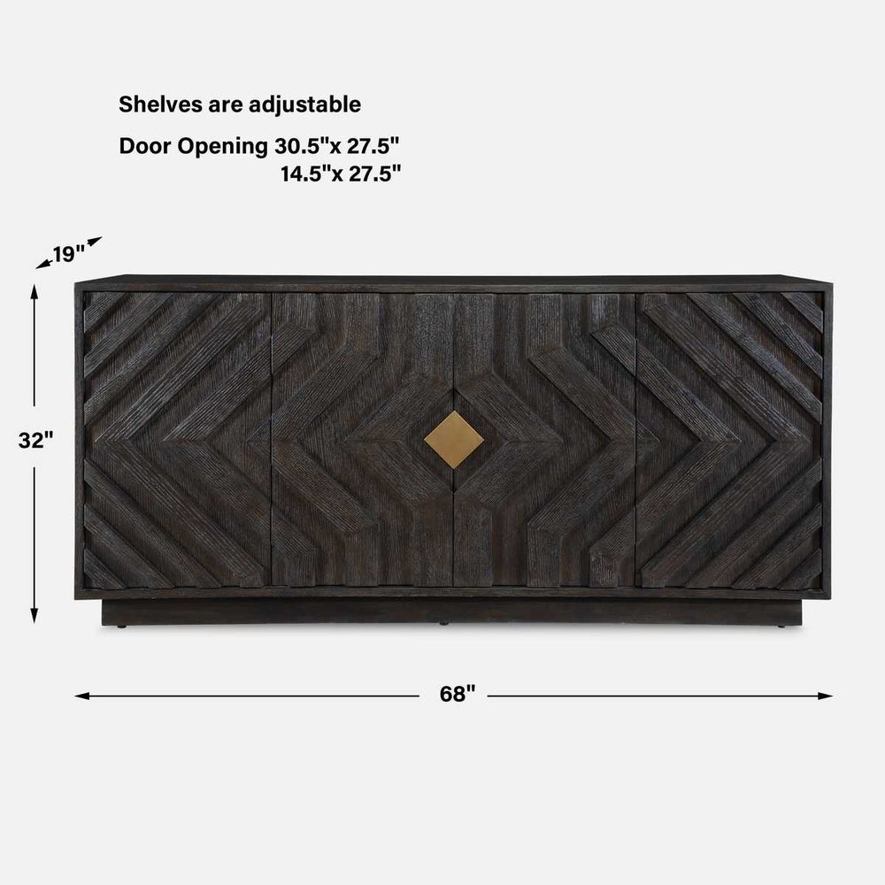 Faulkner 4 Door Cabinet - Uttermost - Cabinets by Modest Hut