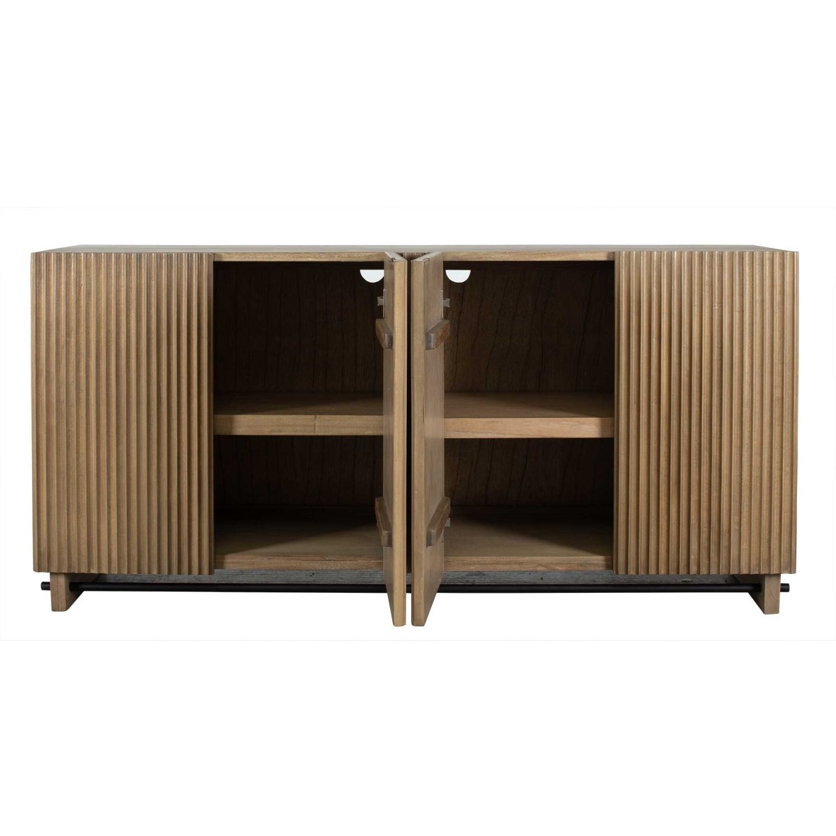 Kellem Natural Wood 4 Door Cabinet - Uttermost - Cabinets by Modest Hut
