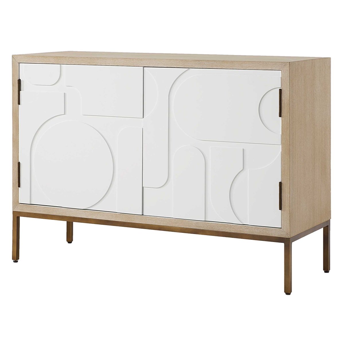 Weimar 2 Door White Cabinet - Uttermost - Cabinets by Modest Hut