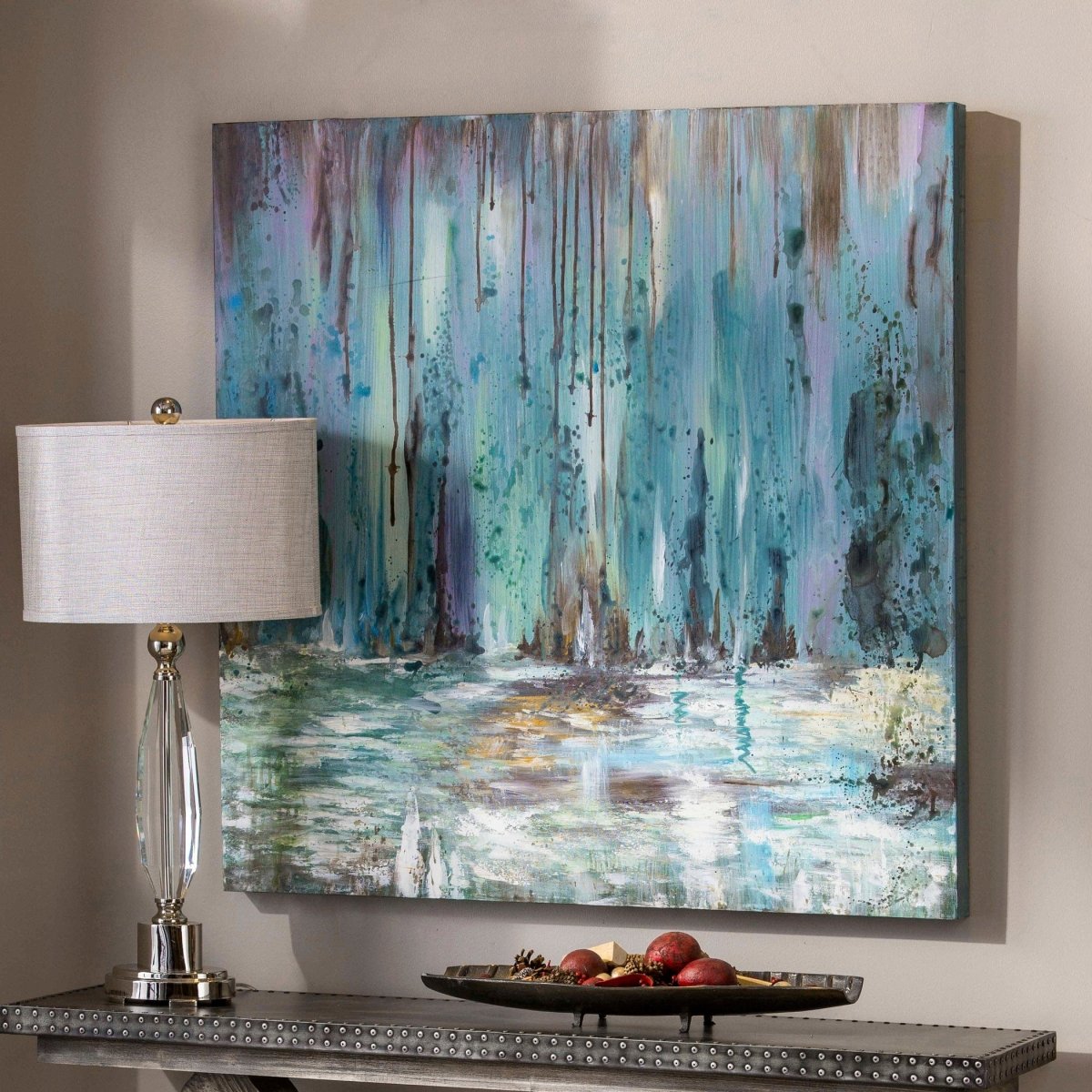 Blue Waterfall Art - Uttermost - Canvas by Modest Hut