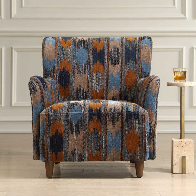 Lainey Upholstered Ikat Armchair - Chairs