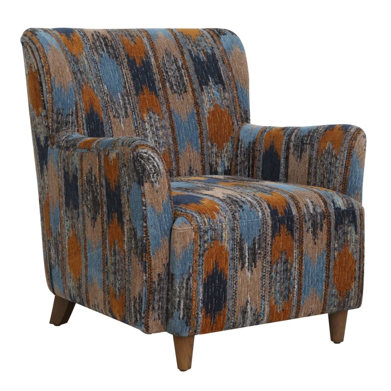Lainey Upholstered Ikat Armchair - Chairs