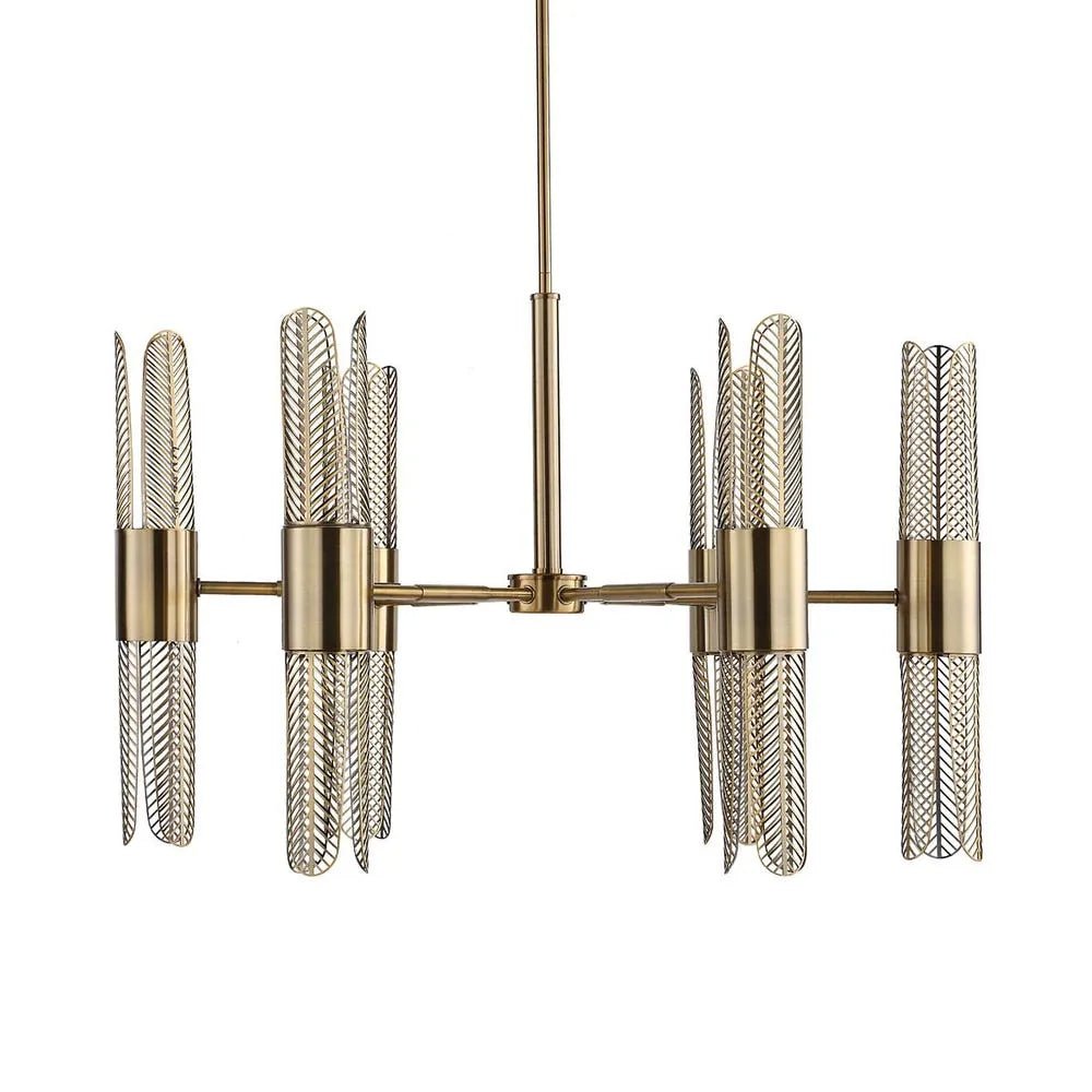 Cret 12 Light Modern Chandelier - Uttermost - Chandeliers by Modest Hut