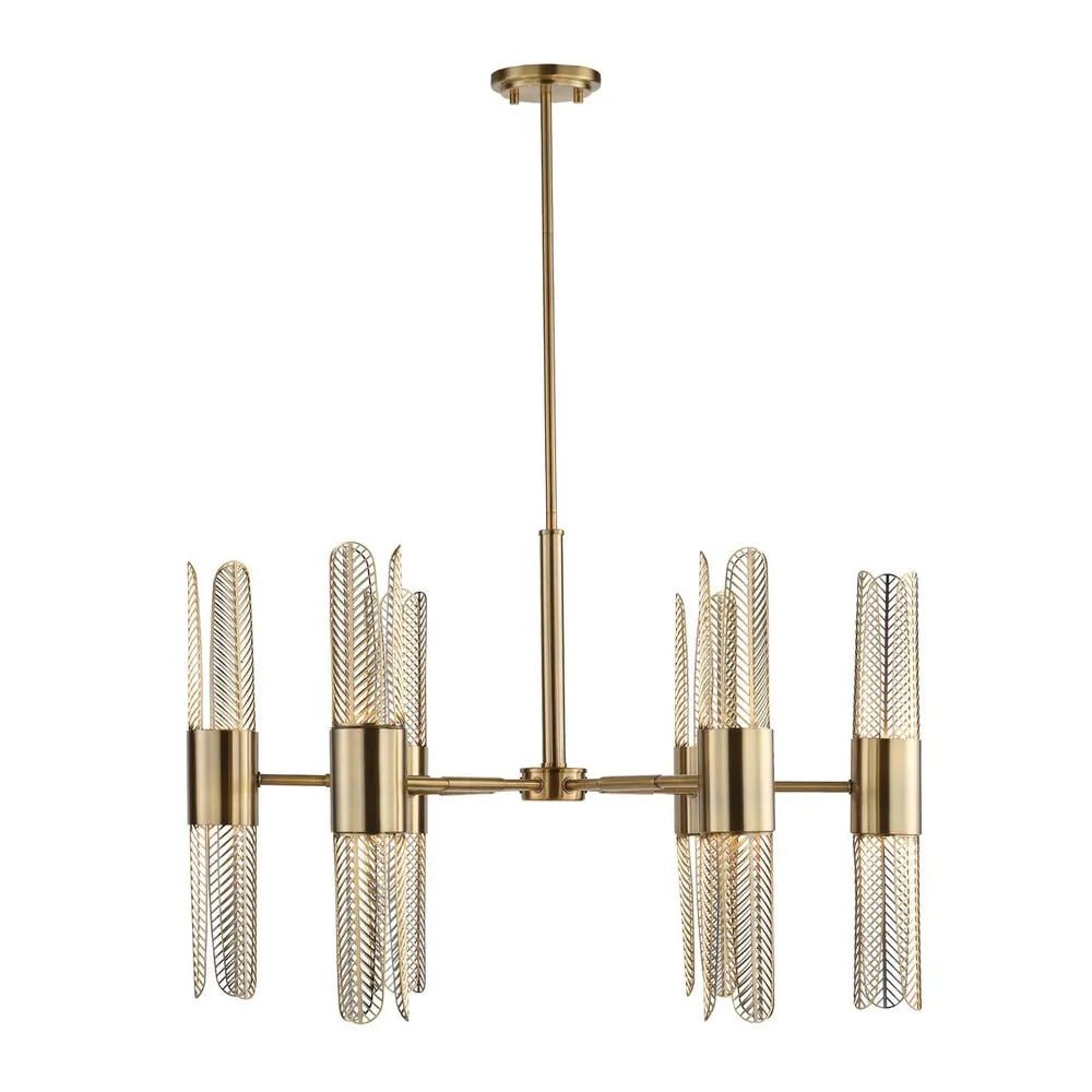 Cret 12 Light Modern Chandelier - Uttermost - Chandeliers by Modest Hut