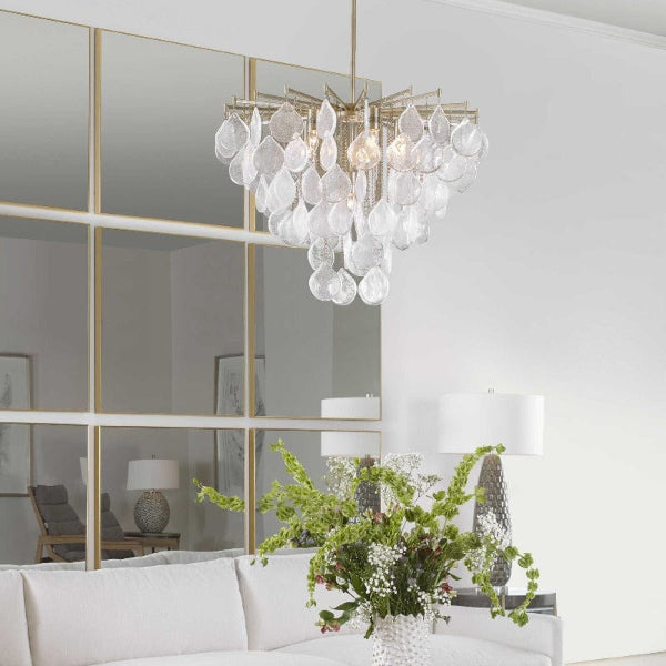 Goccia Tear Drop Chandelier, 6 Lt. - Uttermost - Chandeliers by Modest Hut