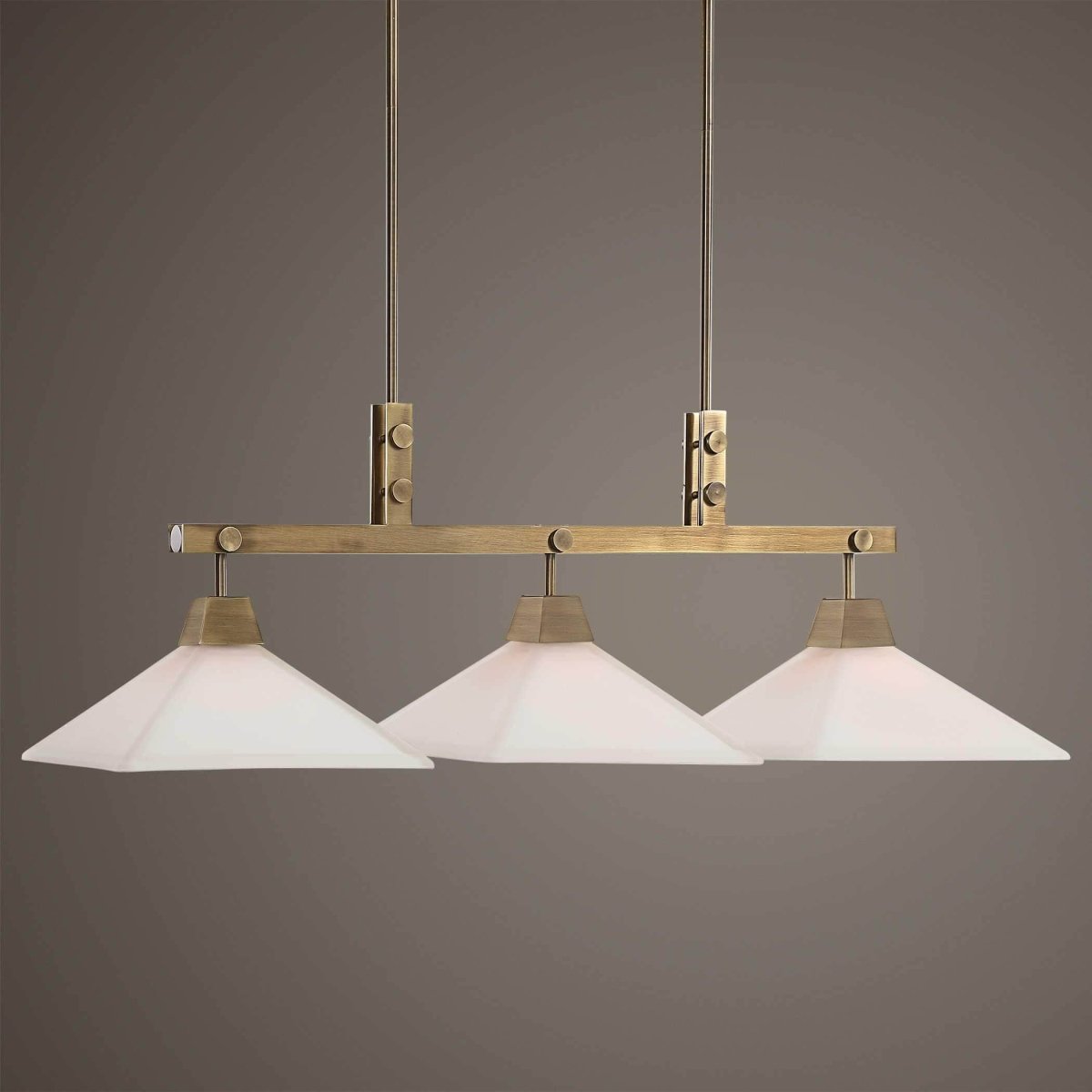 Industrial Brookdale Linear Chandelier - Uttermost - Chandeliers by Modest Hut