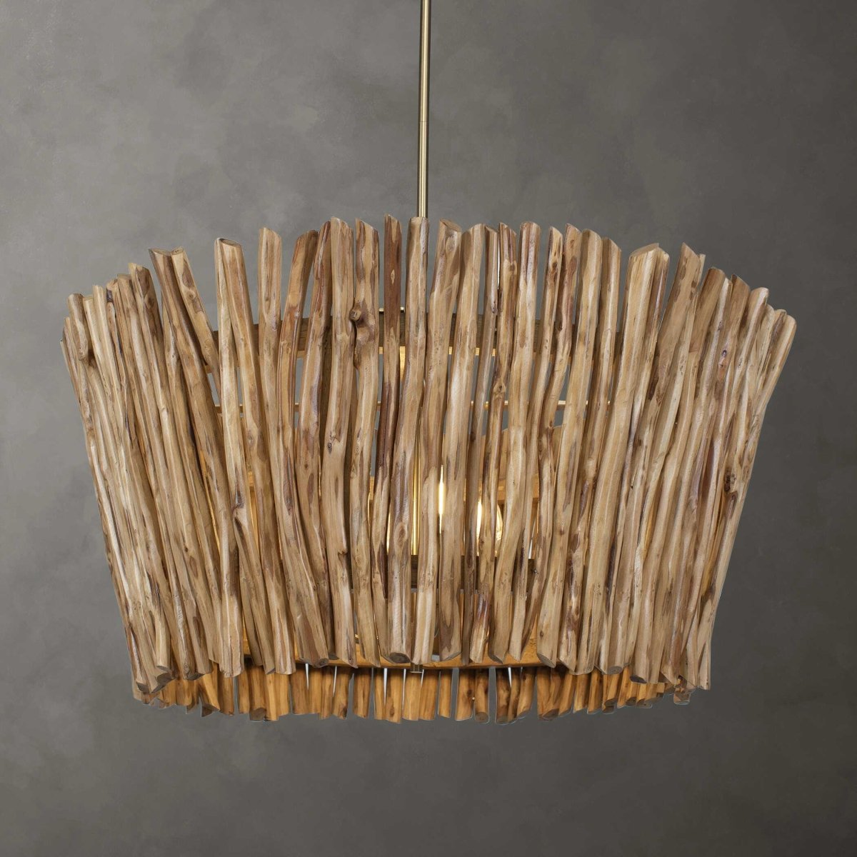 Rhea 4 Light Wood Branch Chandelier - Uttermost - Chandeliers by Modest Hut