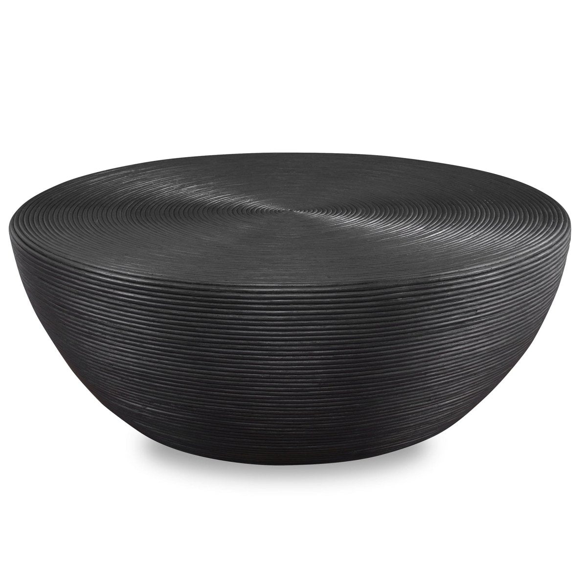 Bongo Black Rattan Coffee Table - Uttermost - Coffee Tables by Modest Hut