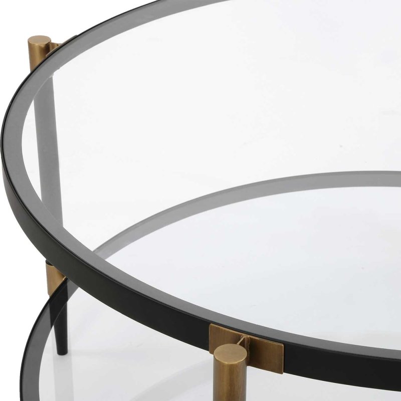 Chadid Round Glass Coffee Table - Coffee Tables