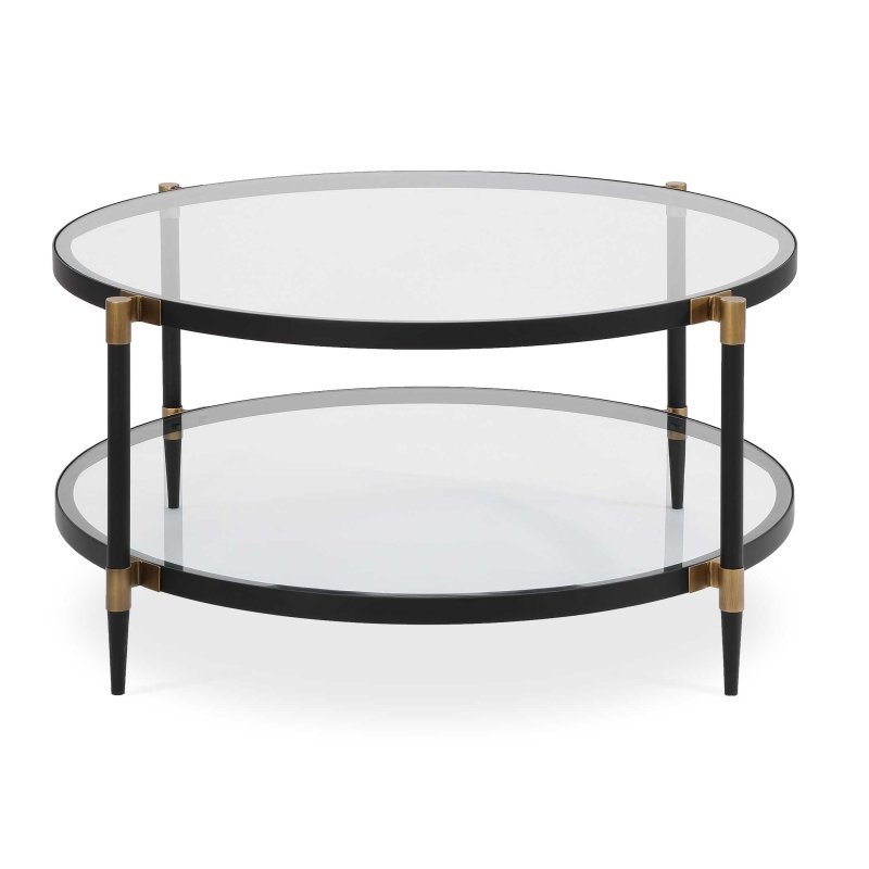 Chadid Round Glass Coffee Table - Coffee Tables