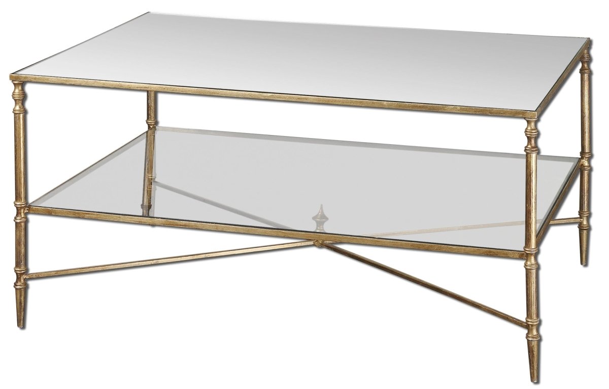 Henzler Mirrored Glass Coffee Table - Uttermost - Coffee Tables by Modest Hut