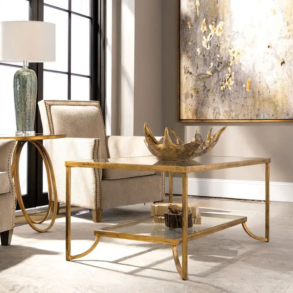 Katina Gold Coffee Table - Uttermost - Coffee Tables by Modest Hut