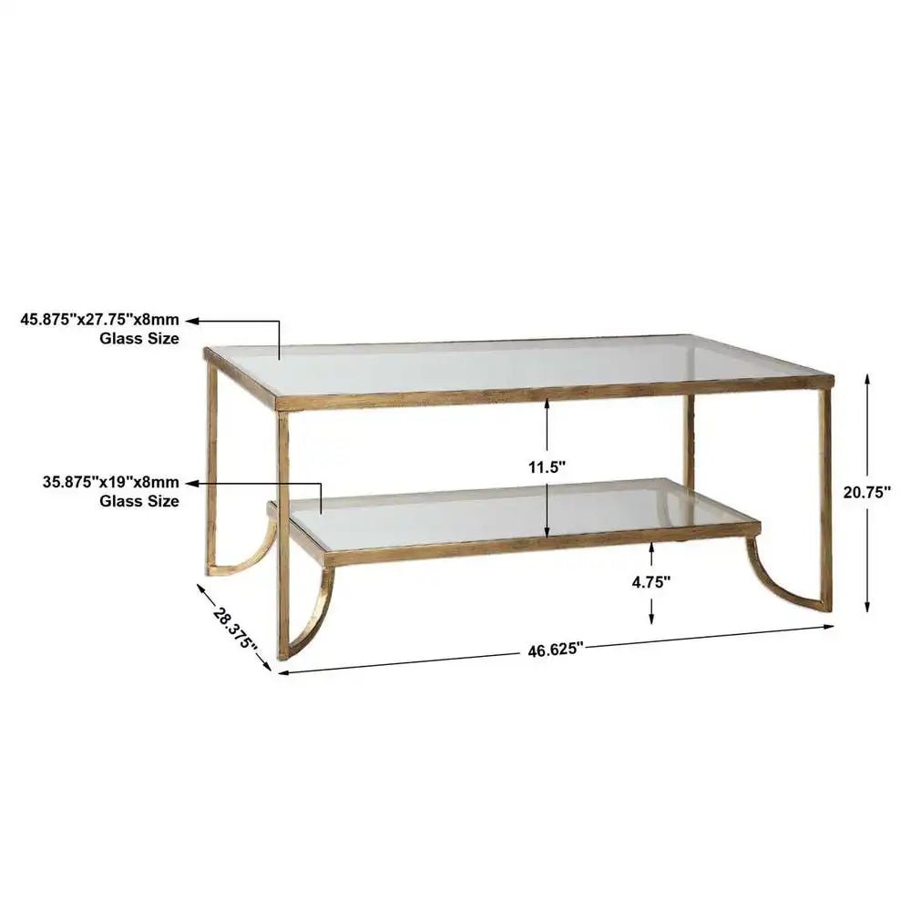 Katina Gold Coffee Table - Uttermost - Coffee Tables by Modest Hut