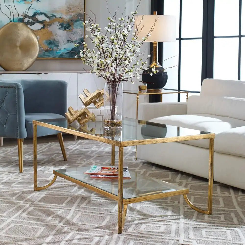 Katina Gold Coffee Table - Uttermost - Coffee Tables by Modest Hut