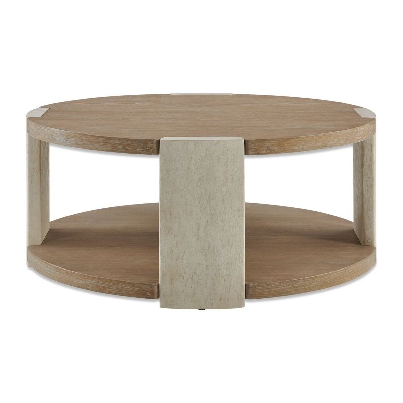 Maulet Oak Round Coffee Table coffee table by Uttermost