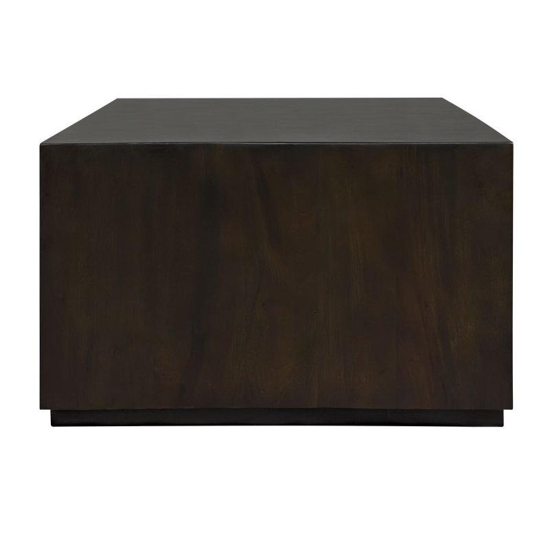 Side view of the Teak Maze Coffee Table by Uttermost