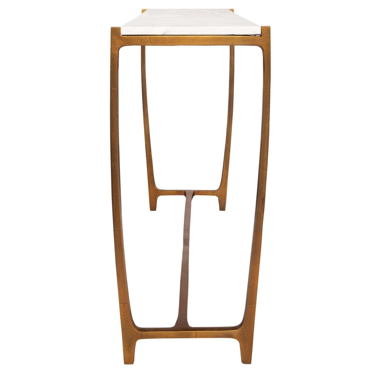 Affinity White Marble Console Table - Uttermost - Console Tables by Modest Hut