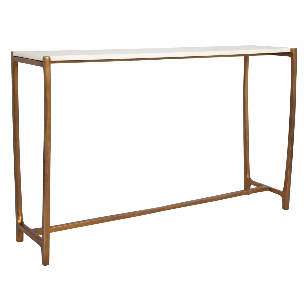 Affinity White Marble Console Table - Uttermost - Console Tables by Modest Hut