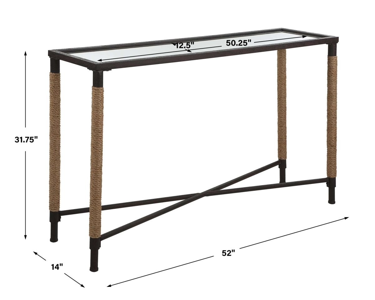 Braddock Coastal Console Table - Uttermost - Console Tables by Modest Hut