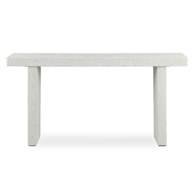 Hagan Indoor-Outdoor Limestone Console Table by Uttermost