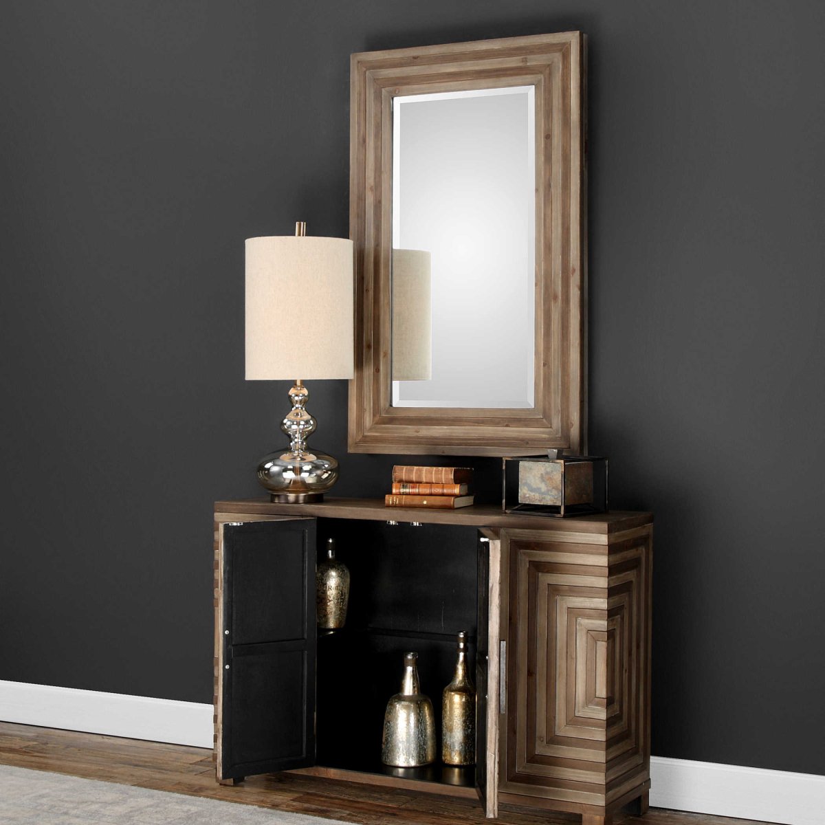 Layton Geometric Console Cabinet - Uttermost - Console Tables by Modest Hut