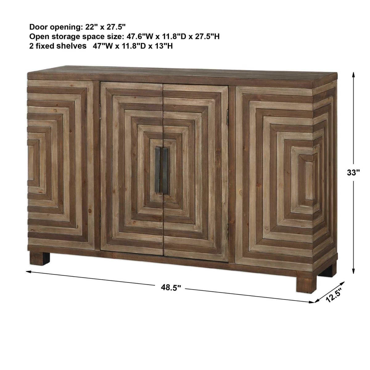 Layton Geometric Console Cabinet - Uttermost - Console Tables by Modest Hut