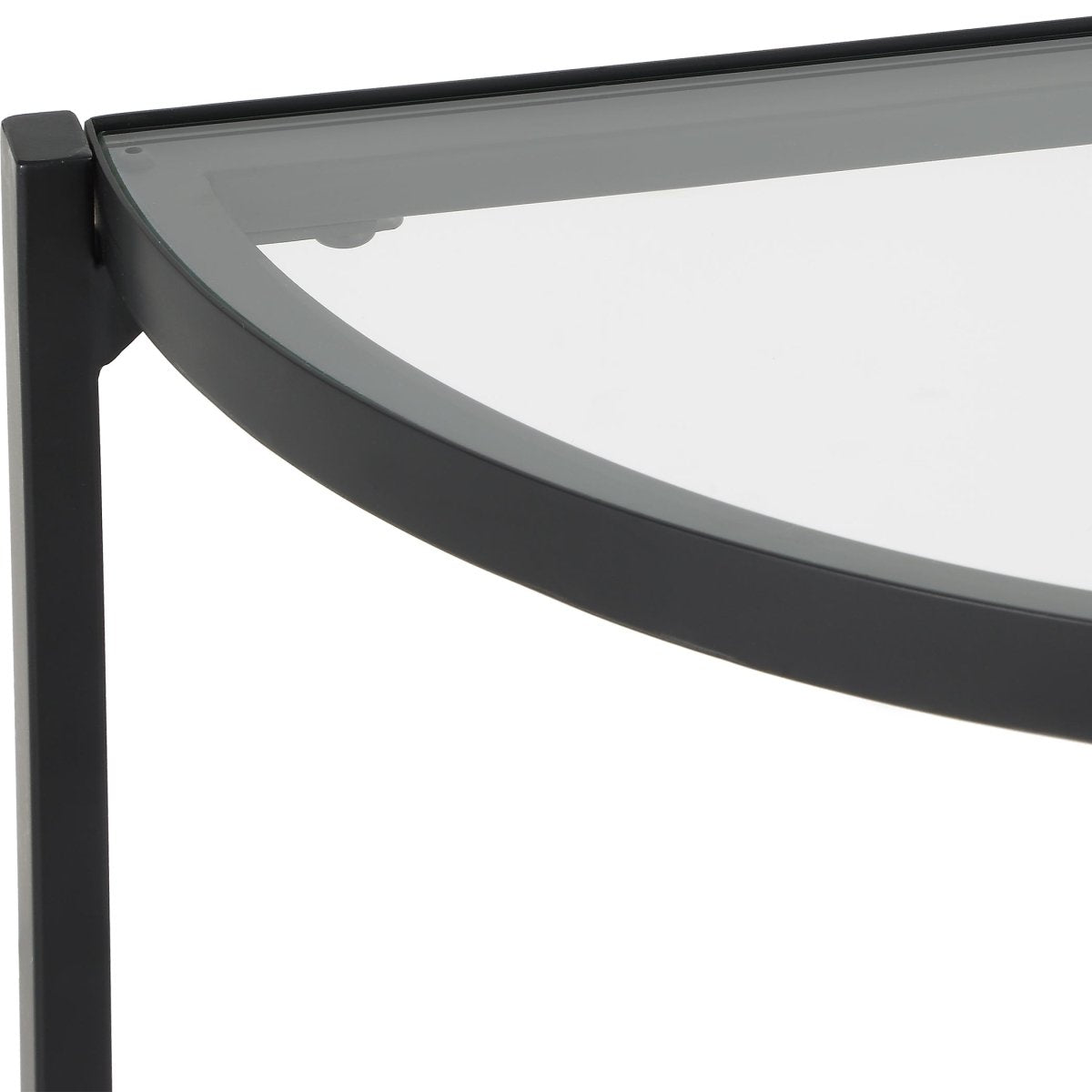 Satin Black Demilune Console Table - Uttermost - Console Tables by Modest Hut