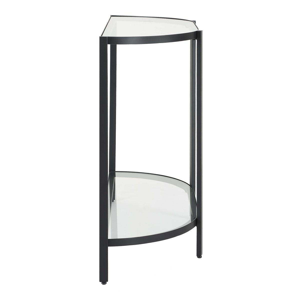 Satin Black Demilune Console Table - Uttermost - Console Tables by Modest Hut