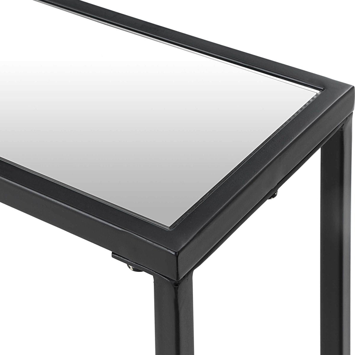 Satin Black Iron Console Table - Uttermost - Console Tables by Modest Hut
