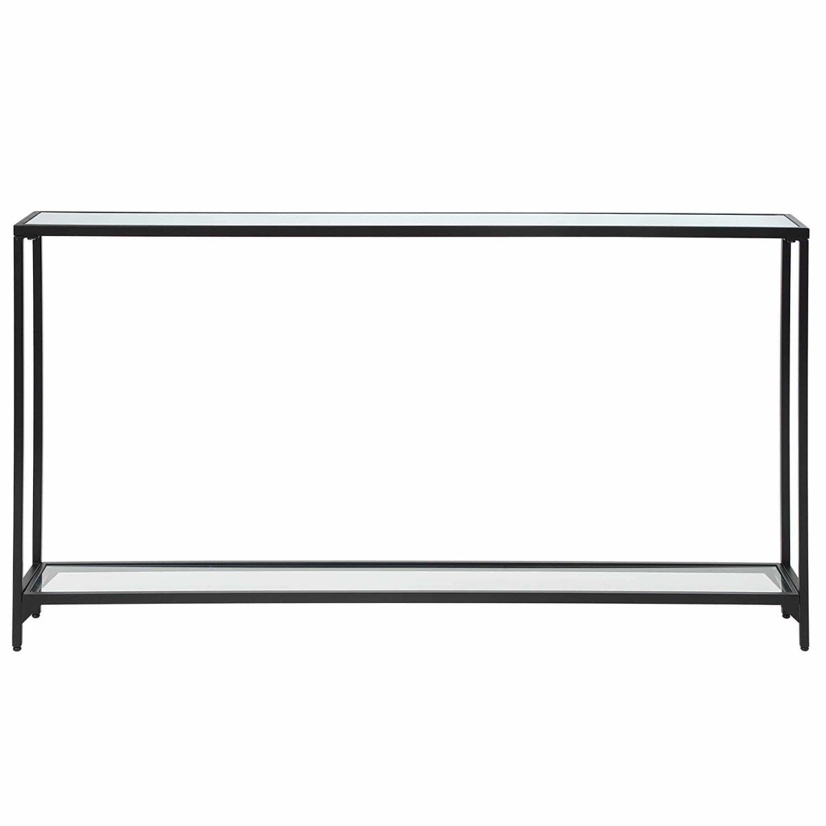 Satin Black Iron Console Table - Uttermost - Console Tables by Modest Hut