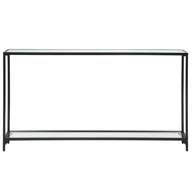 Satin Black Iron Console Table - Uttermost - Console Tables by Modest Hut