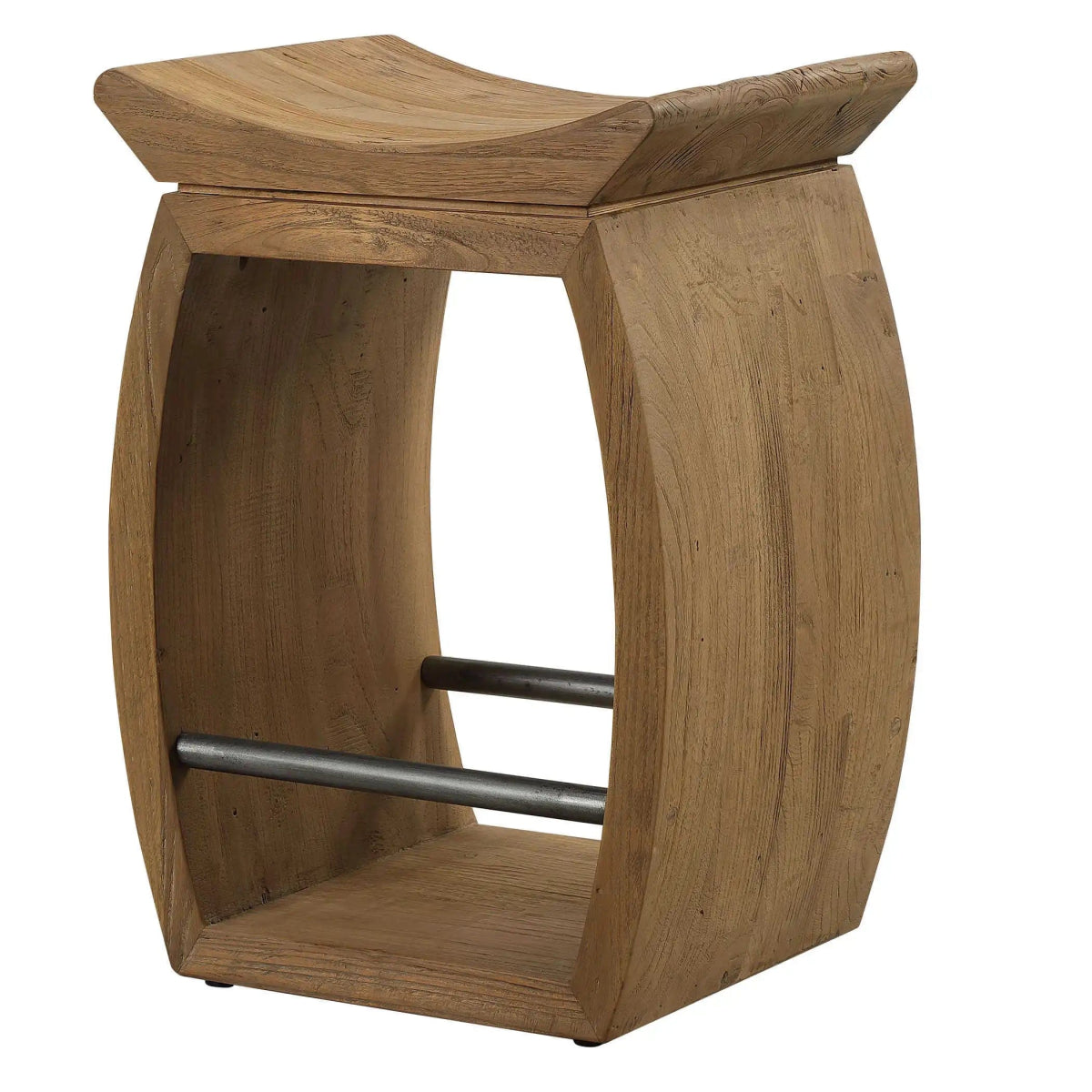 Connor Modern Wood Counter Stool - Uttermost - Counter Stools by Modest Hut