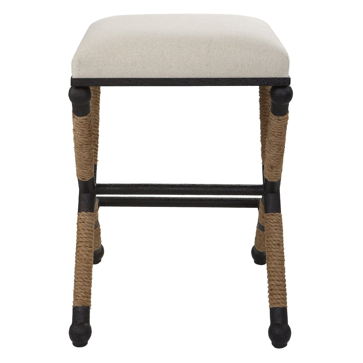 Firth Rustic Oatmeal Counter Stool - Uttermost - Counter Stools by Modest Hut