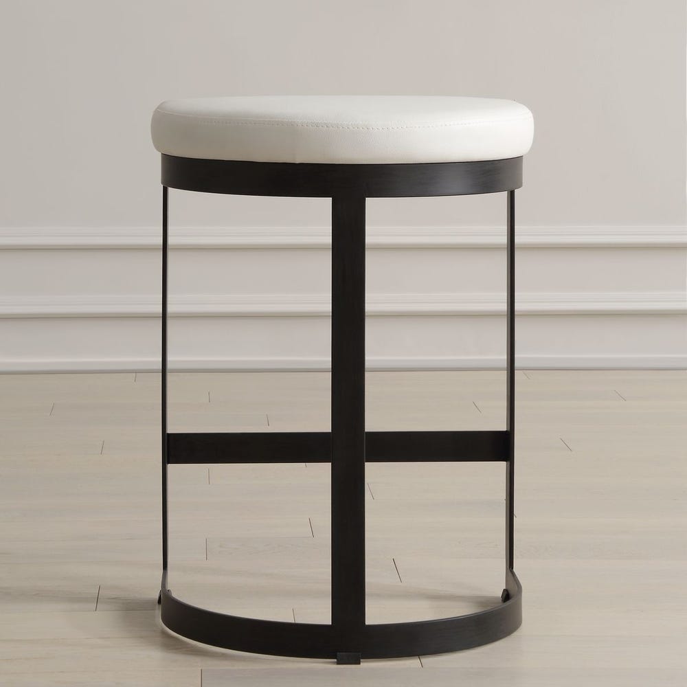 Ivanna Counter Stool (Black, White) - Uttermost - Counter Stools by Modest Hut