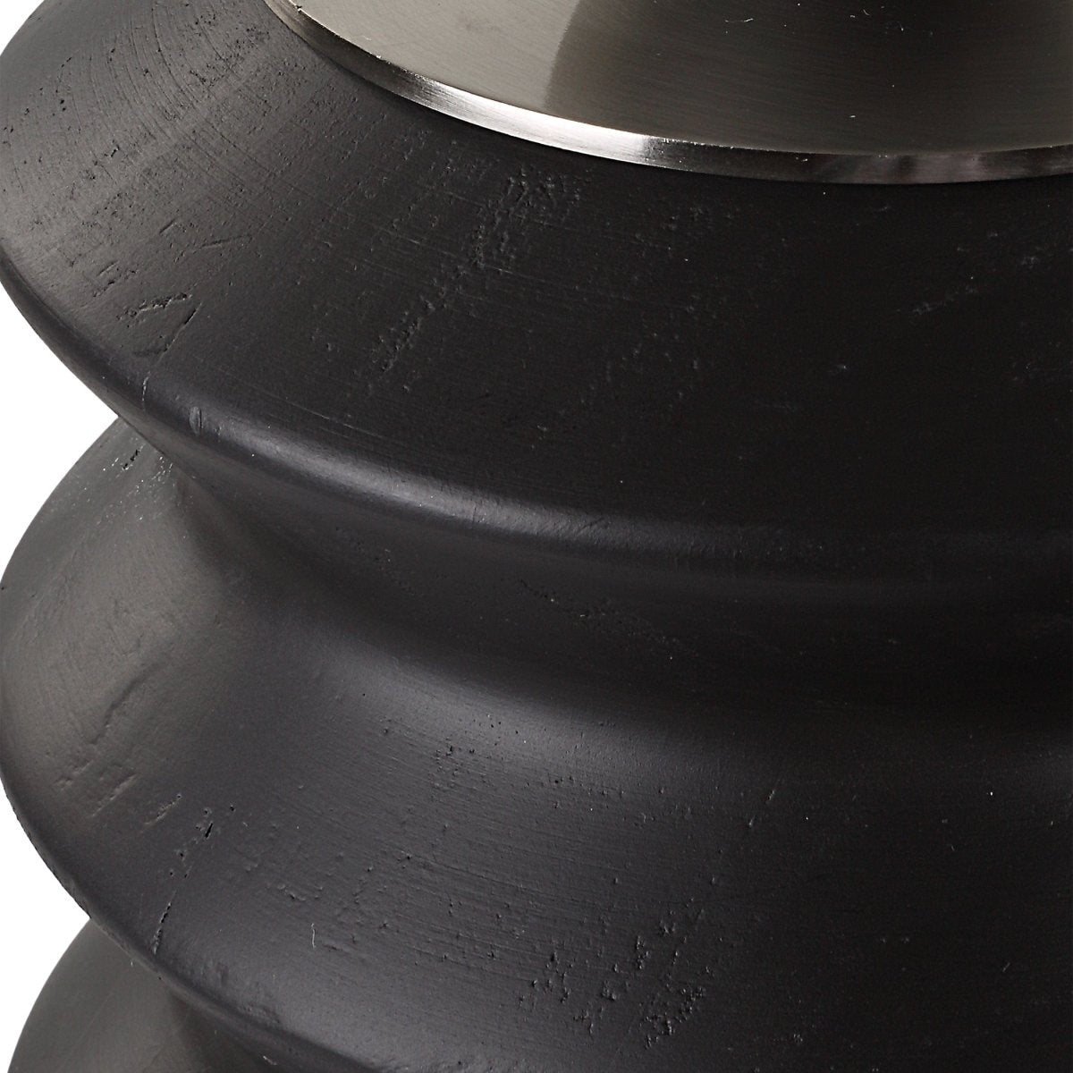 Accordion Black Wood Containers, S/2 - Uttermost - Decorative Bottles by Modest Hut