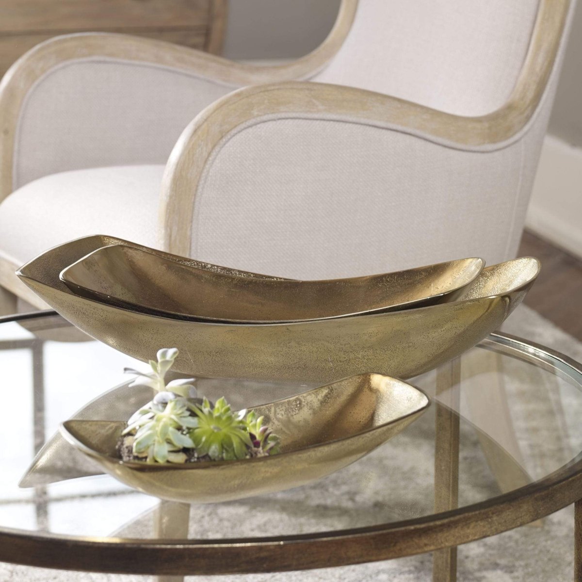 Anns Cast Aluminum Bowls (S/3) - Uttermost - Decorative Bowls by Modest Hut