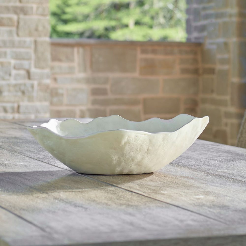 Obscura Outdoor Bowl, Warm White - Uttermost - Decorative Bowls by Modest Hut