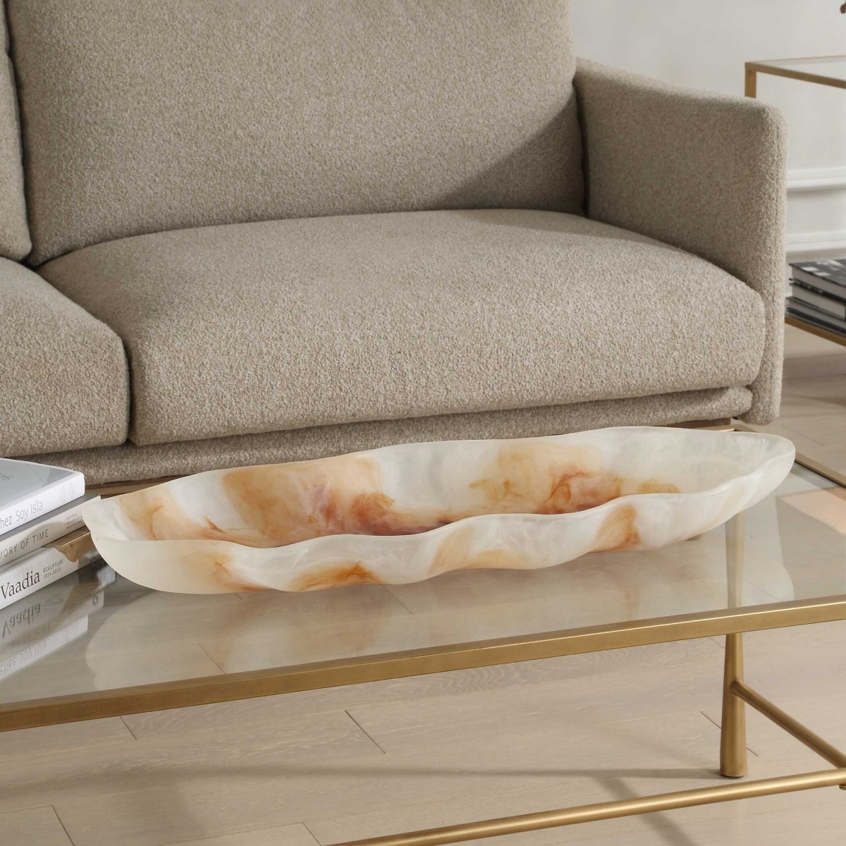 Organic Elegance Wavy Oval Bowl - Uttermost - Decorative Bowls by Modest Hut