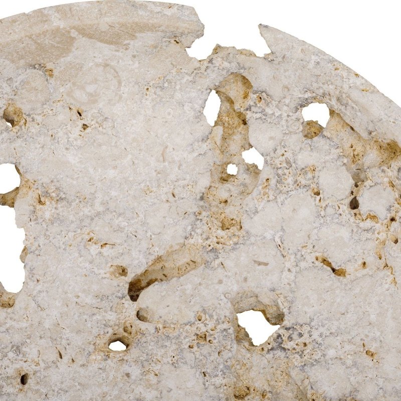 Detail view of irregular surface detail on the Quarried Stone Indoor-Outdoor Decorative Bowl