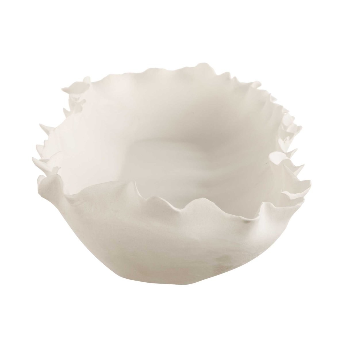 Ripple Crest White Bowl - Uttermost - Decorative Bowls by Modest Hut
