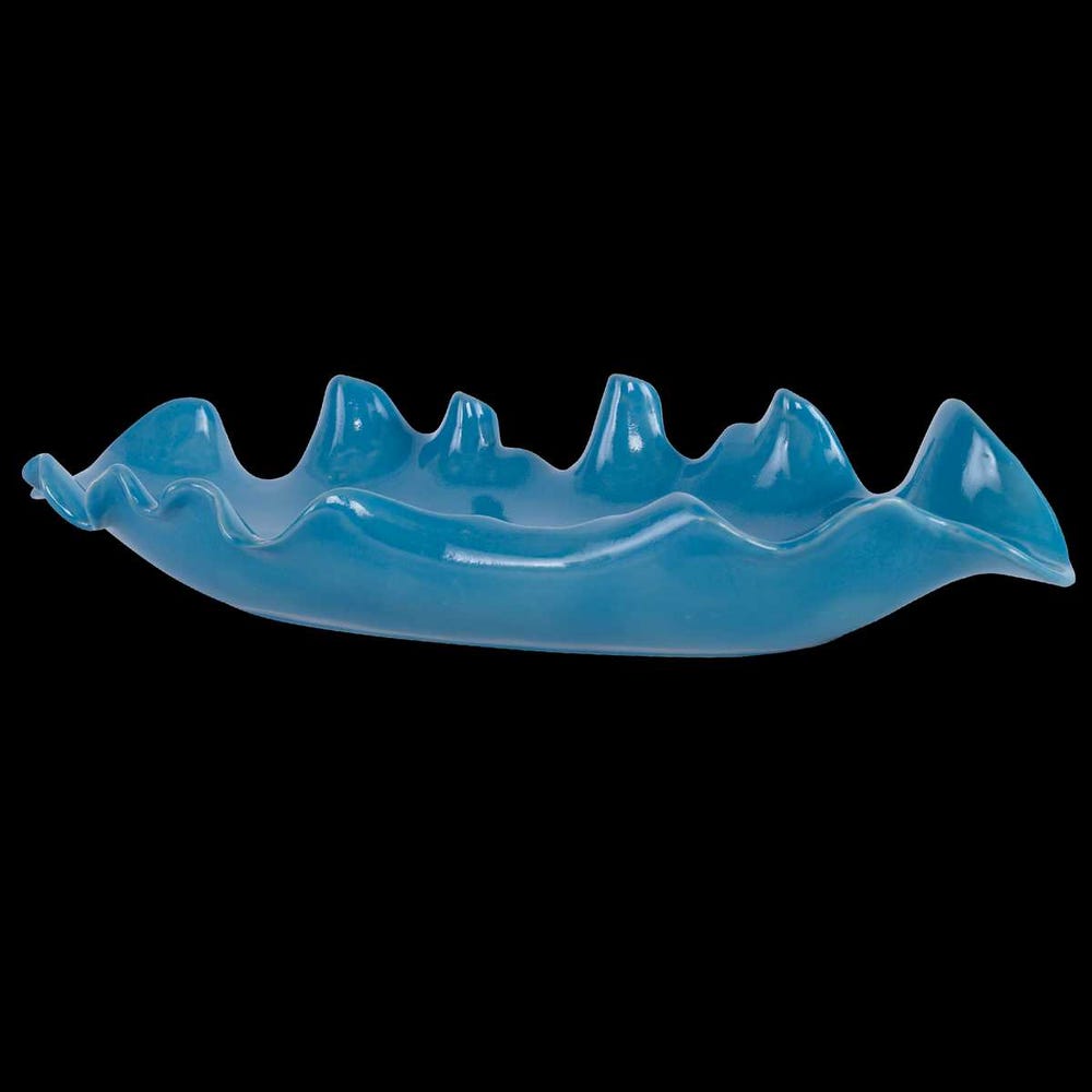 Ruffled Feathers Bowl, Blue - Uttermost - Decorative Bowls by Modest Hut